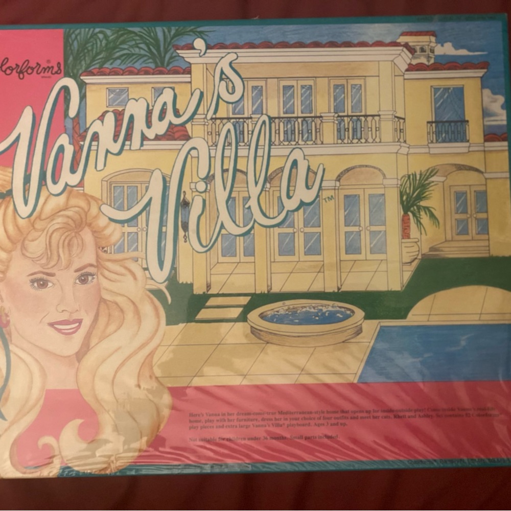 Vanna's Villa Mediterranean Style Home Colorforms NIB Sealed 1992
